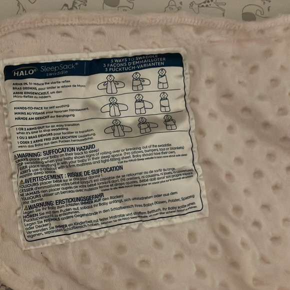 Pink Halo Sleep Sack for newborn 0-3 month old babies. - Picture 4 of 5